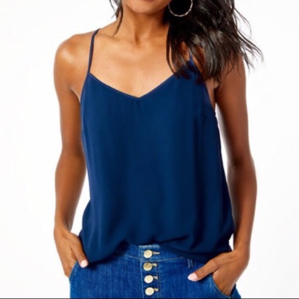 Lilly Pulitzer Dusk Lileeze Tank Top- navy